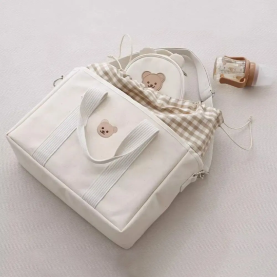 Storage Drawstring Baby Diaper Bag Multifunctional Large Capacity Mommy Maternity Packs Crossbody Canvas Baby Stuff Nappy Bags