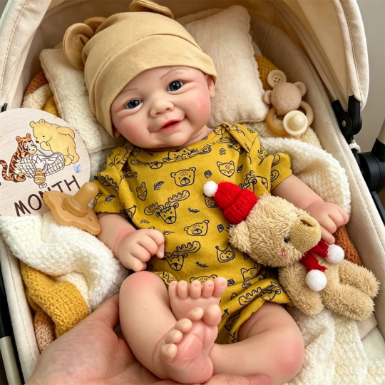 Lifelike Details 17Inch Silicone Reborn Baby Anatomically Correct Flexible Limbs Waterproof Rebirth Doll for Artist Collector