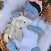 19inch Soft Body Reborn Baby Doll Loulou Avatar Handmade Lifelike Newborn Sleeping Baby 3D Painted Skin Tone Muñecas Bebe Reborn