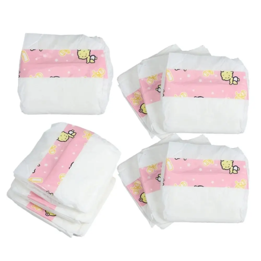 10 Pcs Mini Diapers Play House Diapers Reborn Dolls Dollhouse Baby Diapers Baby Accessories Decorate Pretend Miniature Diapers